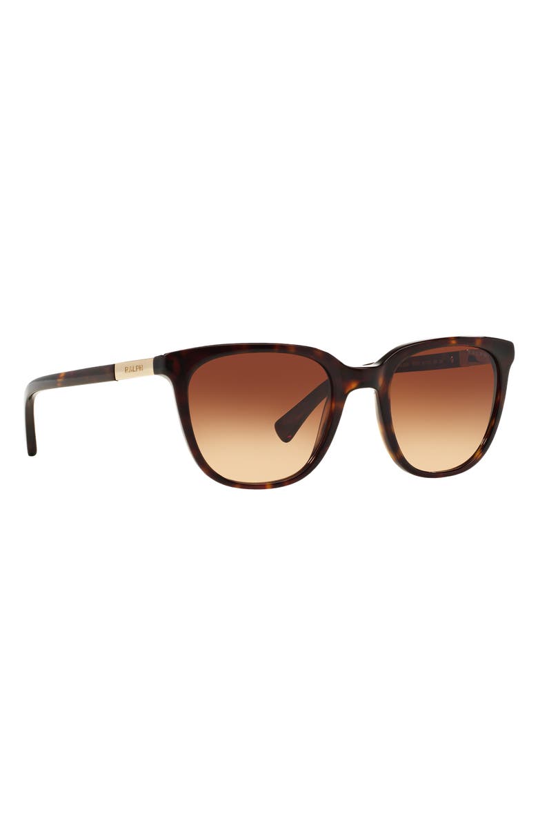 RALPH 51mm Gradient Rectangle Sunglasses, Alternate, color, Shiny Dark Havana / Brown