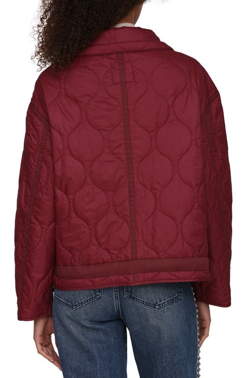Avec Les Filles Onion Quilted Jacket In Burgundy