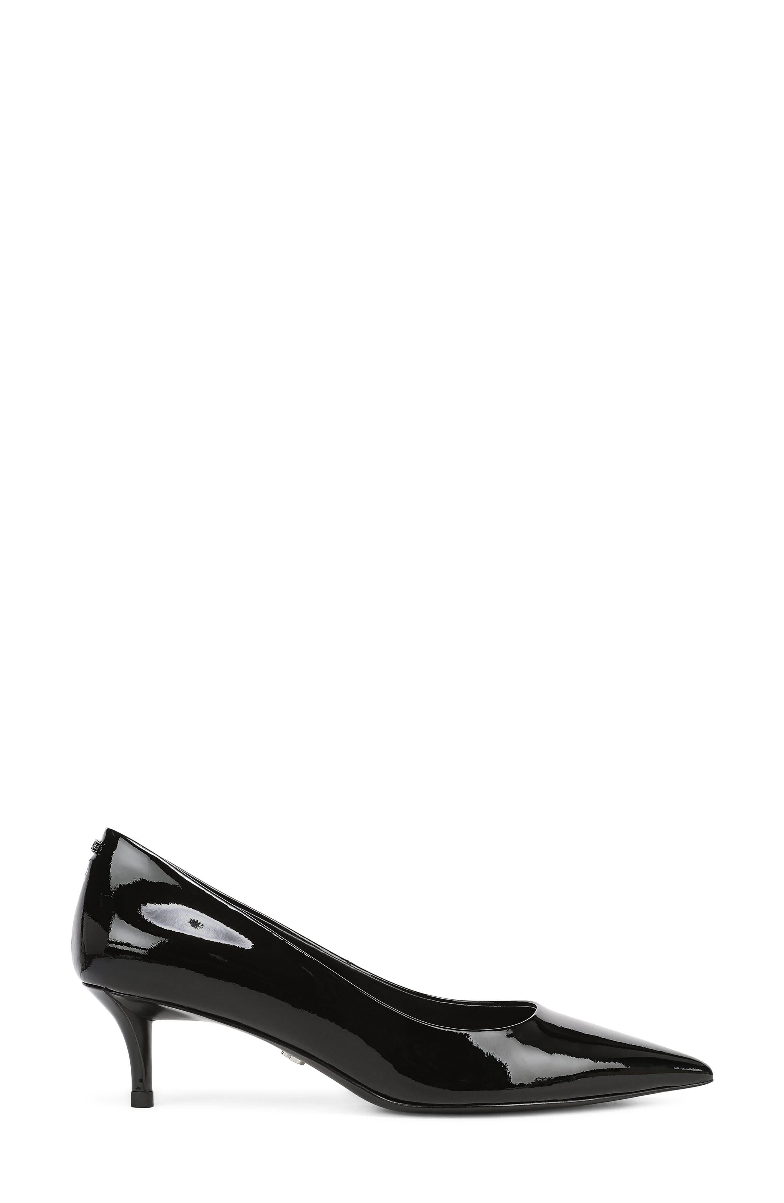 Summer Pointed Toe Kitten Heel Pump, Alternate, color, BLACK PATENT
