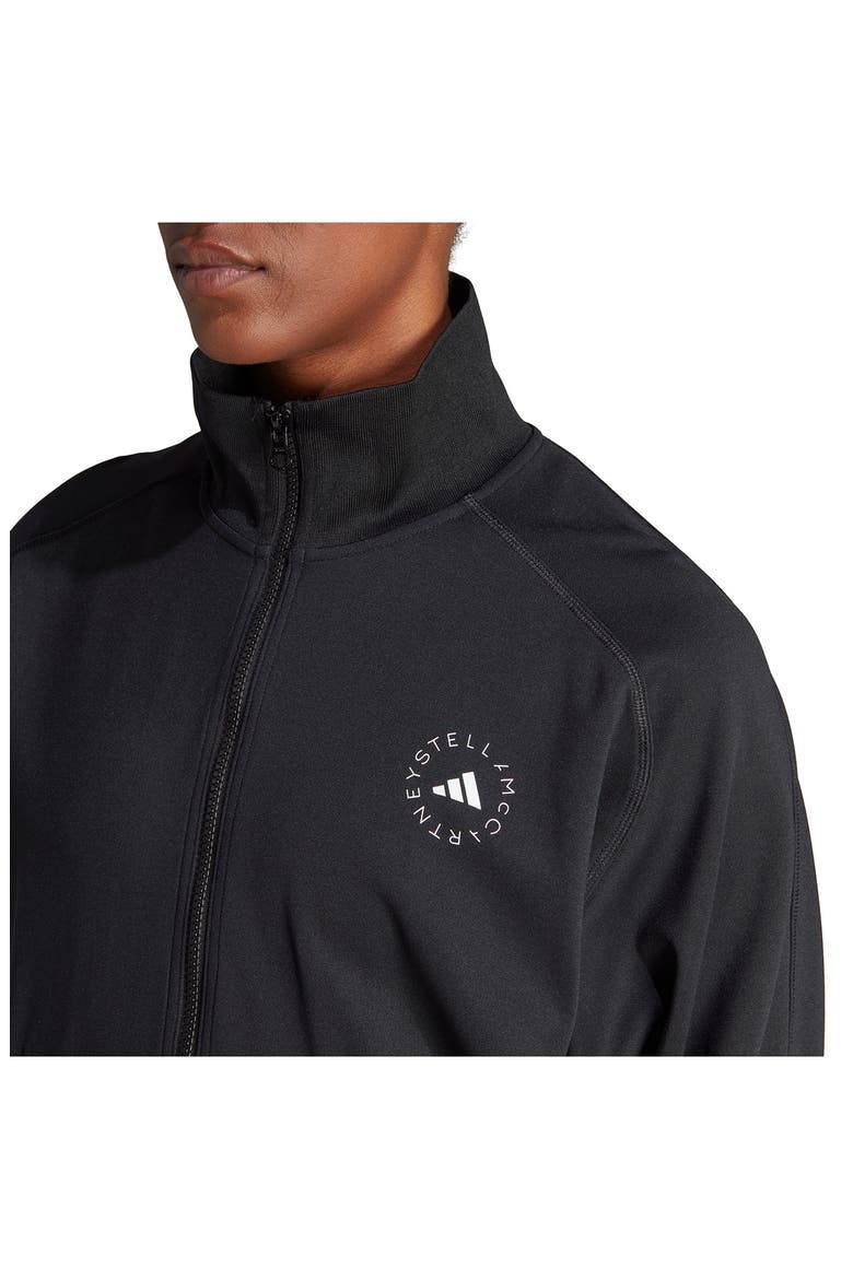 Stella McCartney Split Hem Track Jacket, Alternate, color, BLACK