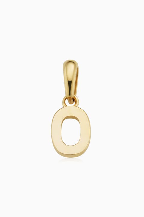 14K Gold My Number Pendant Charm
