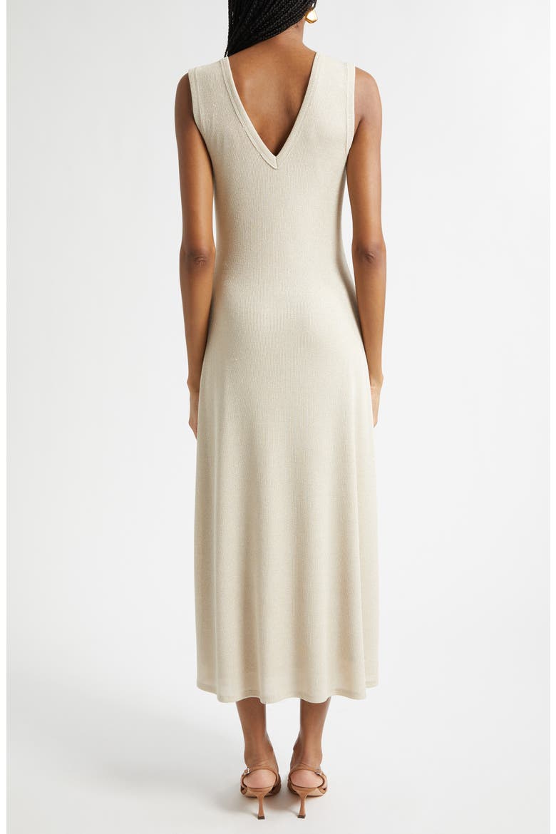 Greta Metallic Rib Dress, Alternate, color, GOLD