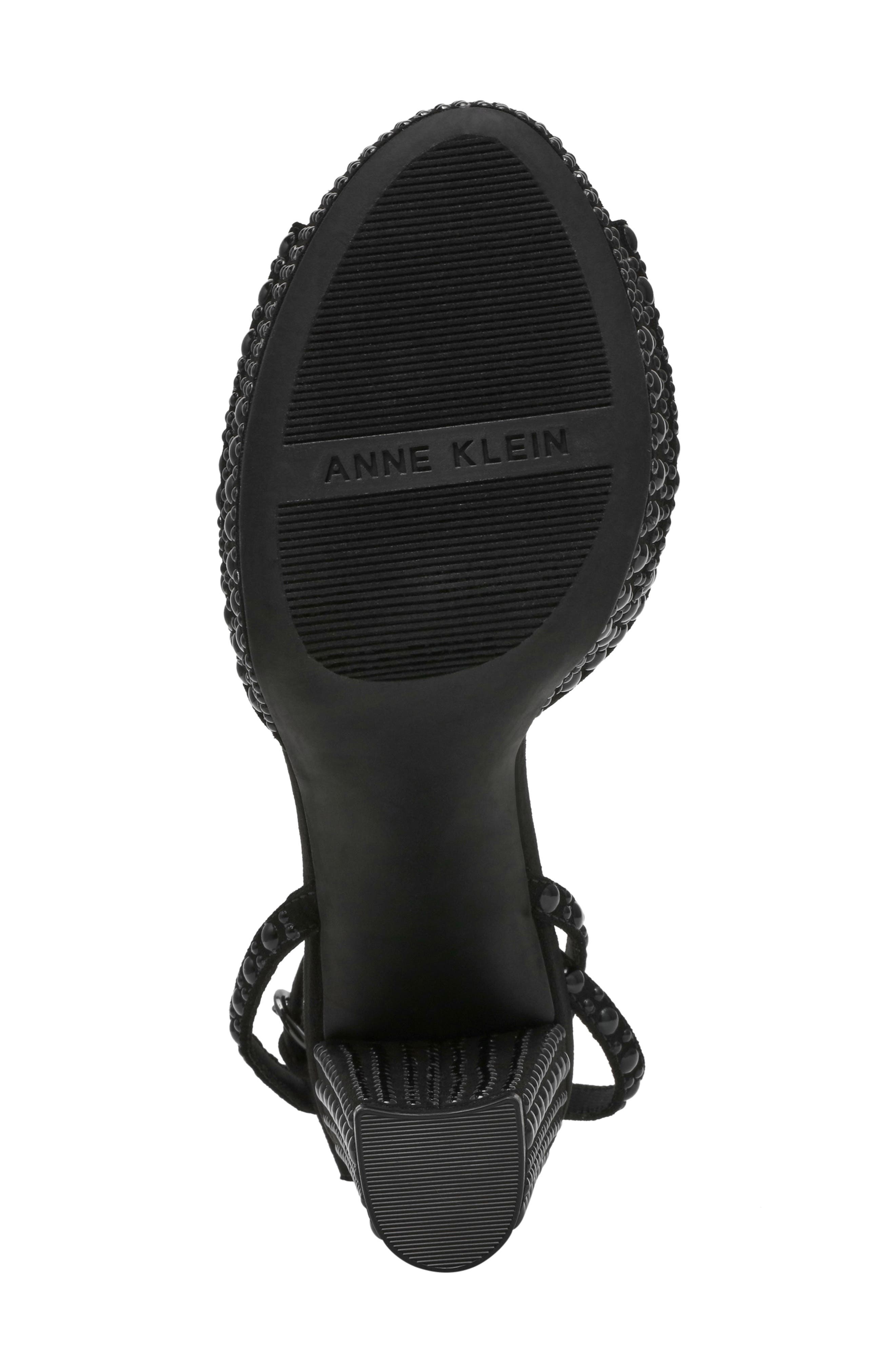 Anne Klein Vanna Ankle Strap Platform Sandal, Alternate, color, Black
