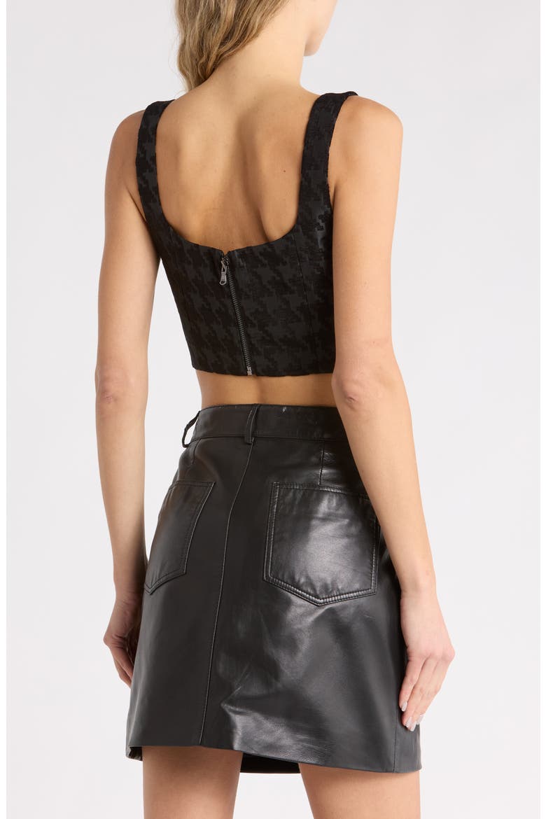 Maylin Bralette Top, Alternate, color, BLACK/ BLACK HOUNDSTOOTH