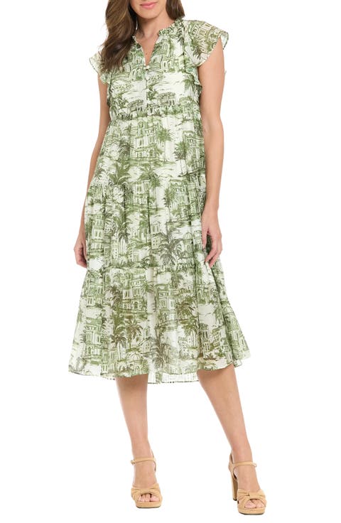 Flutter Sleeve Babydoll Dress