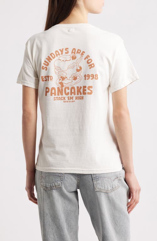 Shop Bdg Urban Outfitters Pancakes Cotton Graphic Baby Tee In Ecru