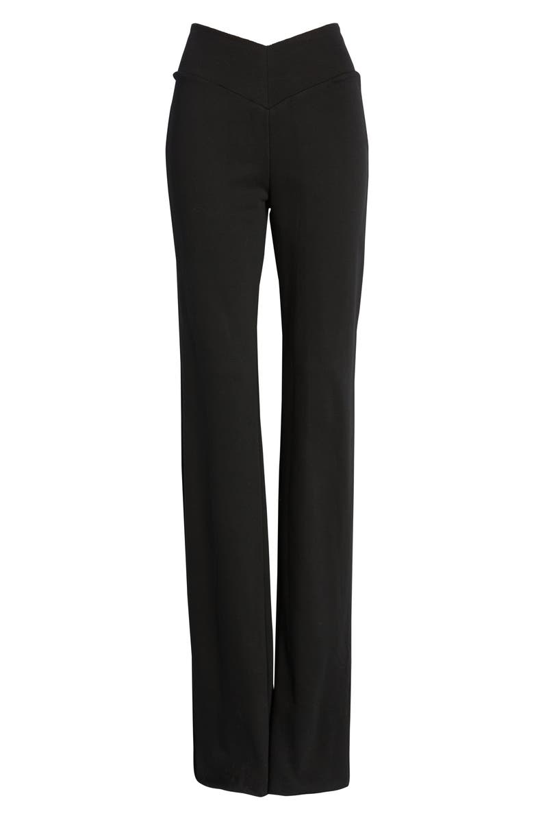 Naked Wardrobe V-Cut Side Slit Cotton Blend Pants, Alternate, color, 