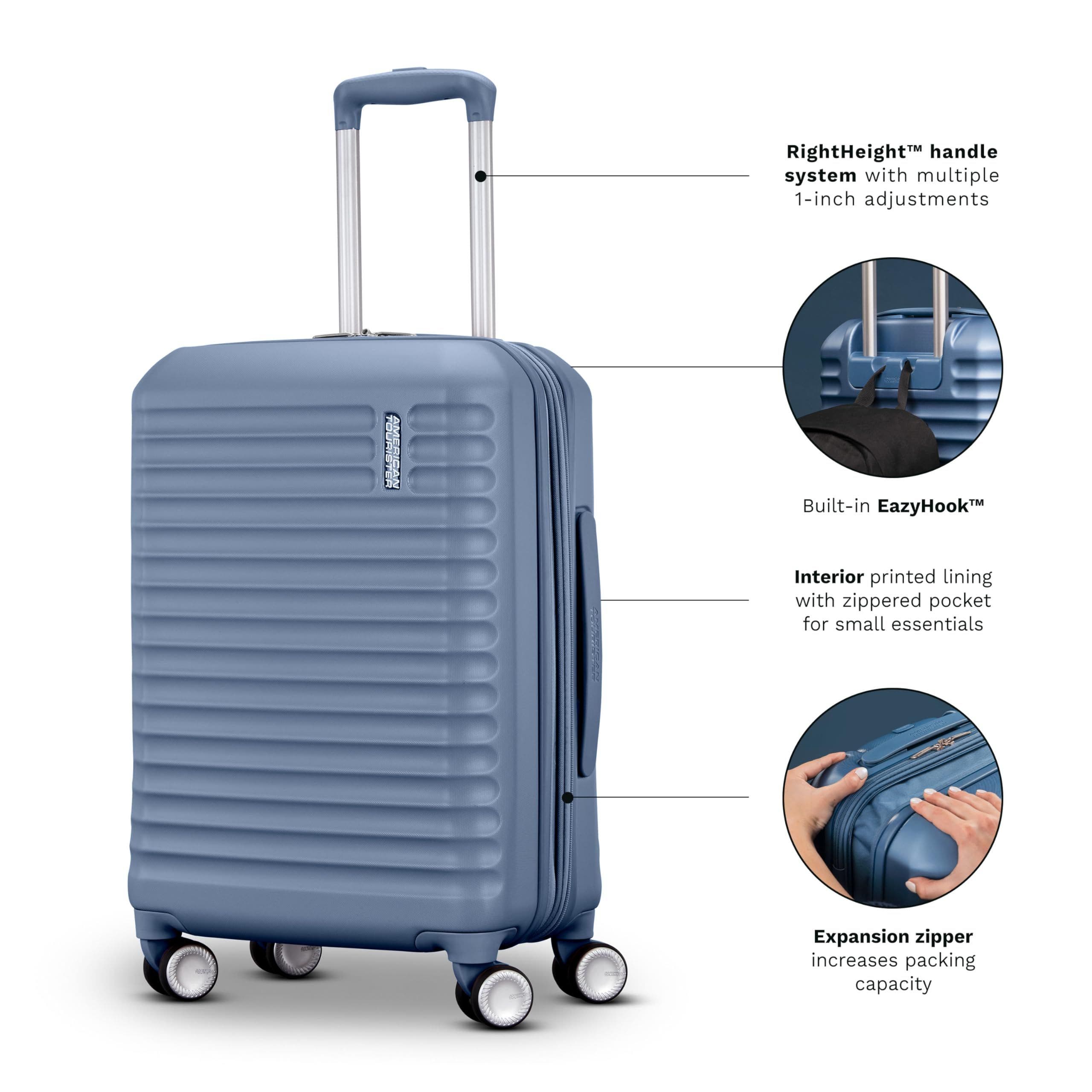 AMERICAN TOURISTER Stratum 3.0 Hardside Expandable 24" Medium Checked Luggage, Alternate, color, Black