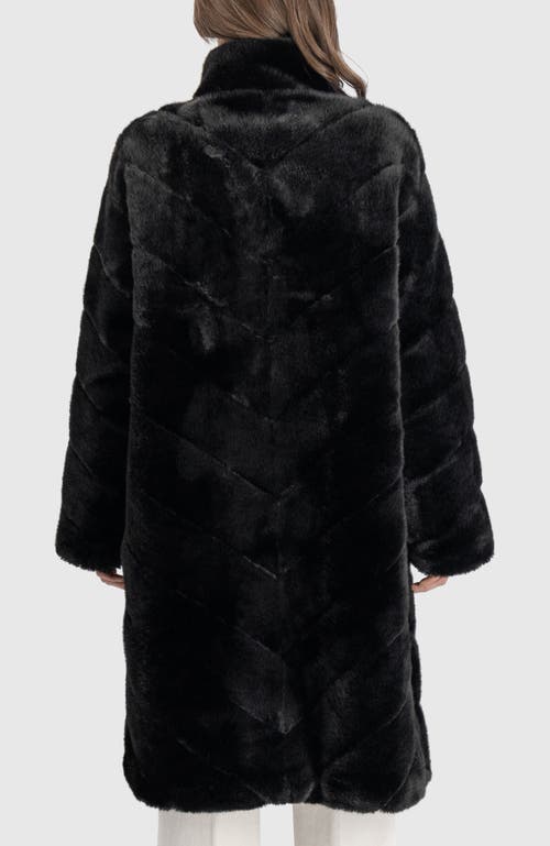 Lyla Grant Fur-free Mink (faux Fur) Short Coat In Black