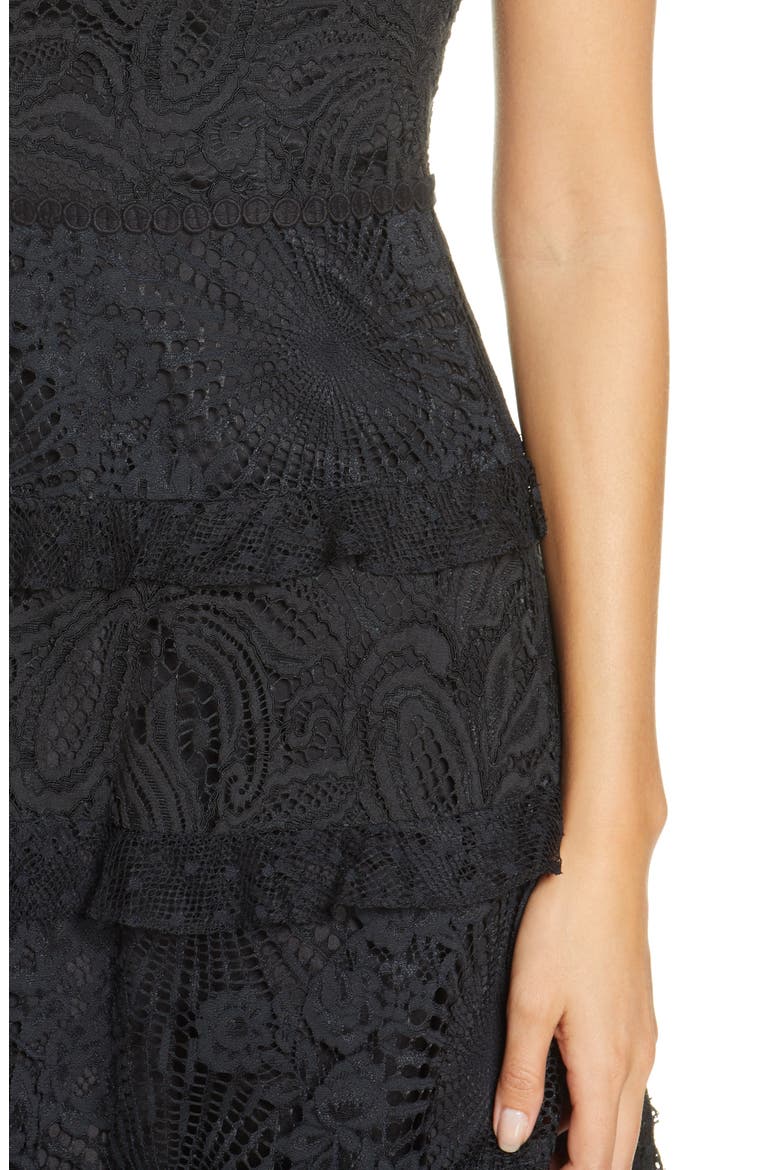 Kasee Sleeveless Lace Minidress, Alternate, color, ONYX FLORAL LOOPY LACE
