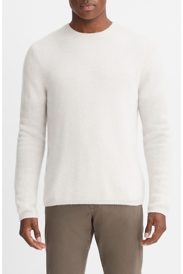 Crewneck Cashmere Sweater, Main, color, WHITE