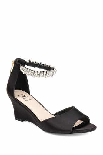 Journee Collection JOURNEE Connor Embellished Strap Wedge Sandal