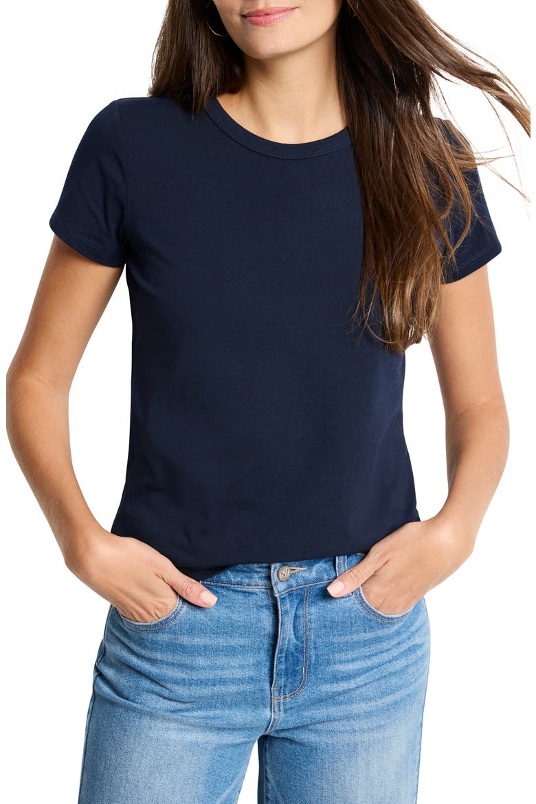 Perfect Crewneck T-Shirt, Main, color, DARK INDIGO