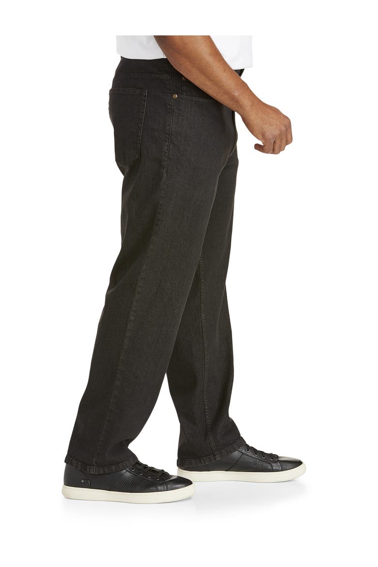 Big & Tall Relaxed Fit Stretch Jeans, Alternate, color, BLACK DENIM