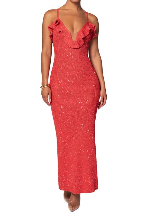 Midnight Sparkle Knit Maxi Dress