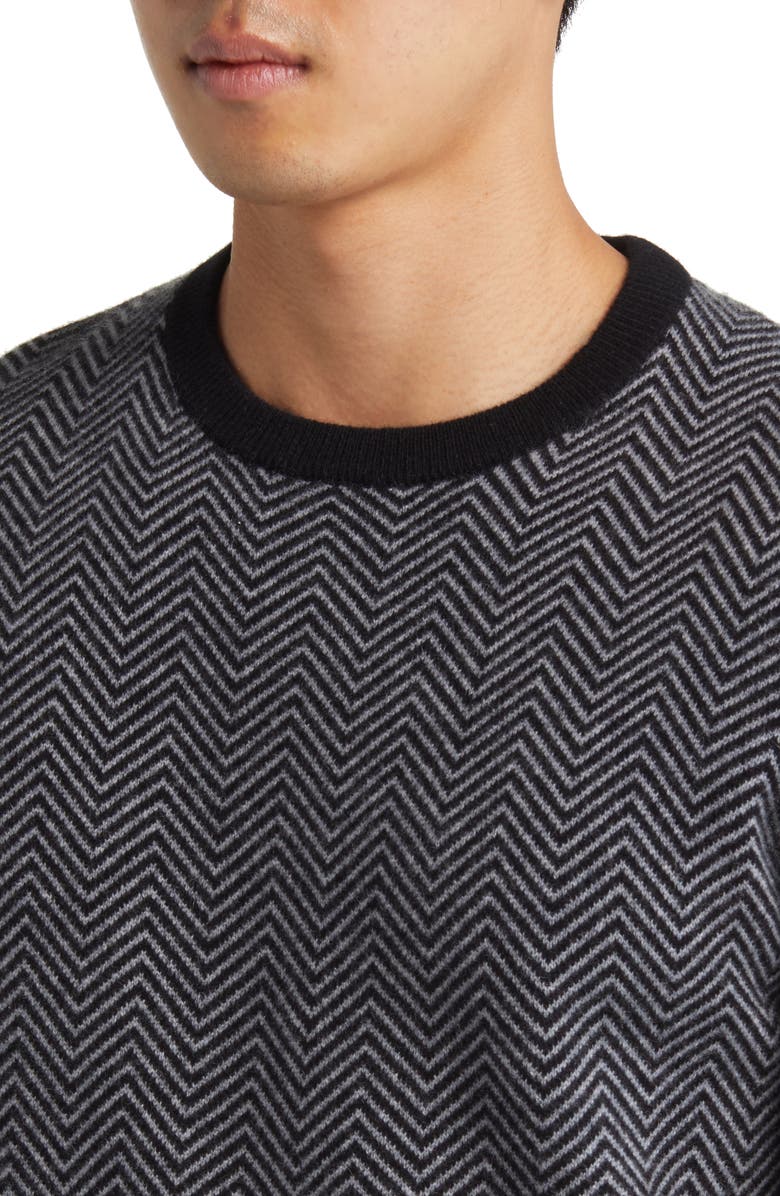 Nordstrom Herringbone Cashmere Crewneck Sweater, Alternate, color,