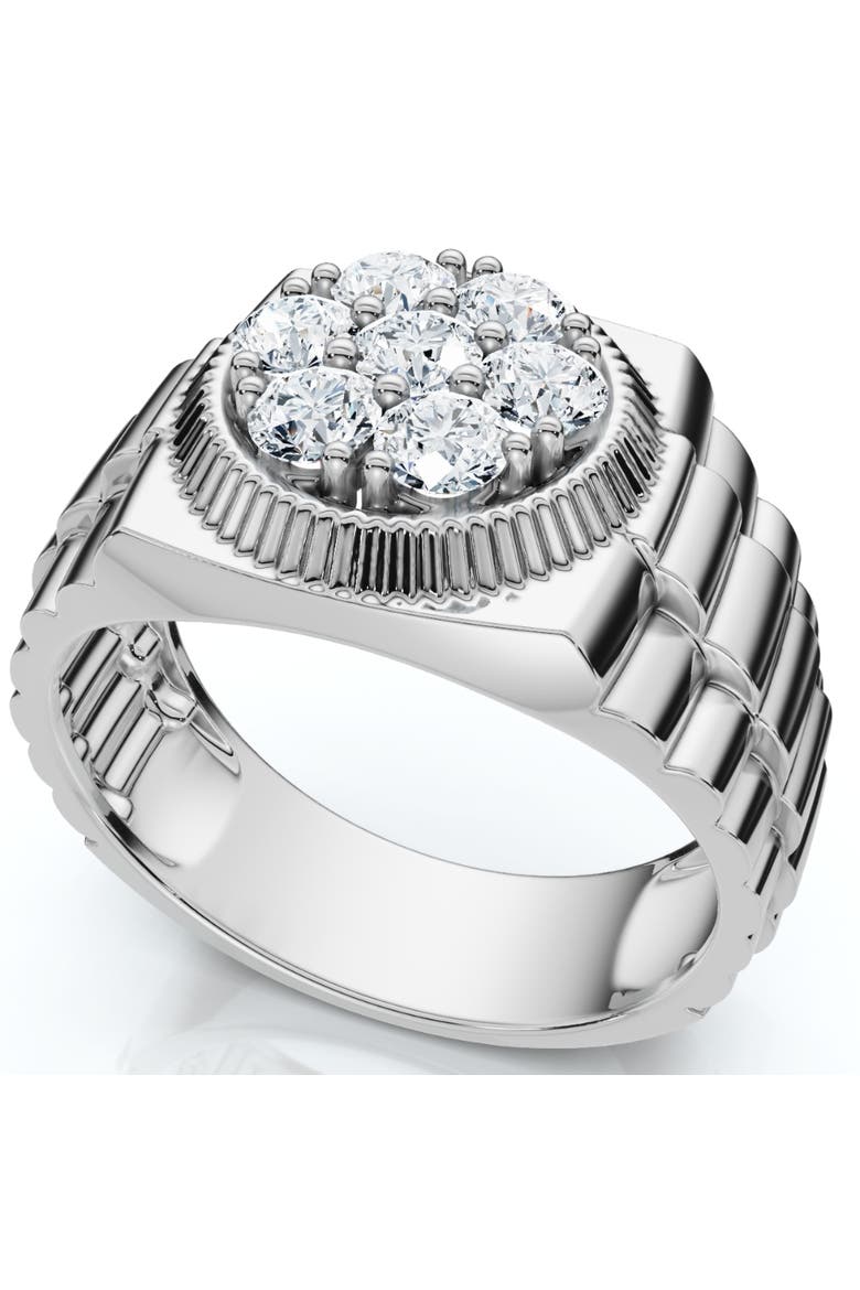 Men's 3/4Ct Diamond Anniversary Wedding Ring 14k Gold Lab Grown, Alternate, color, 14k White Gold
