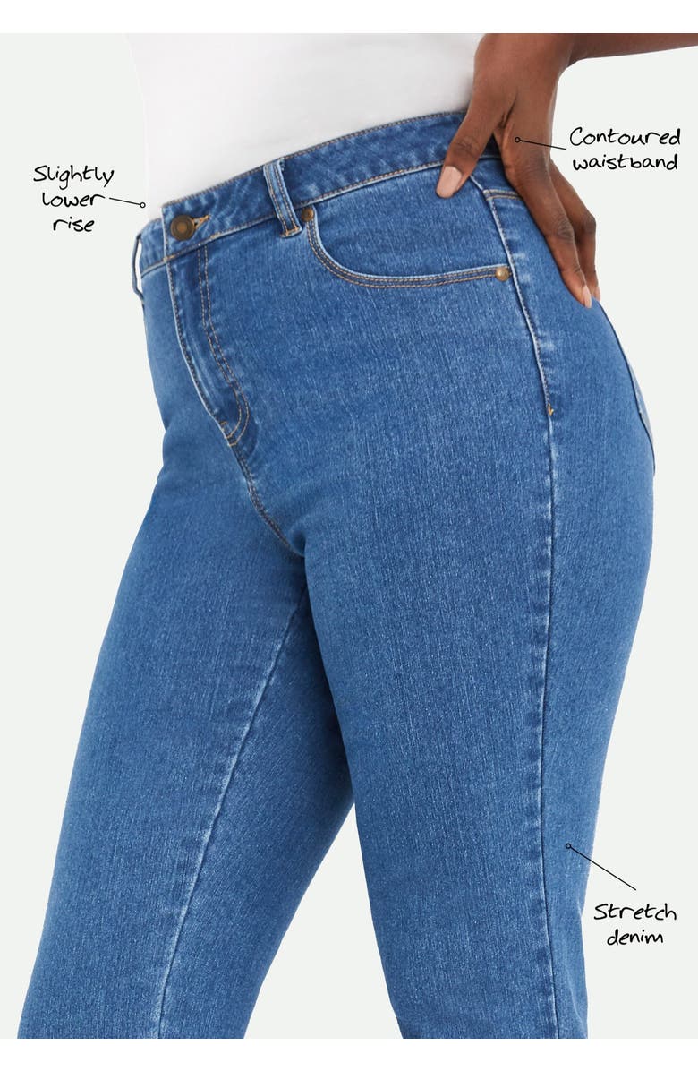 Jessica London True Fit Stretch Denim Bermuda Short, Alternate, color, Black