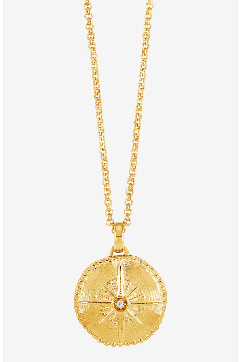 True North Diamond Locket, Main, color, Yellow Gold Vermeil