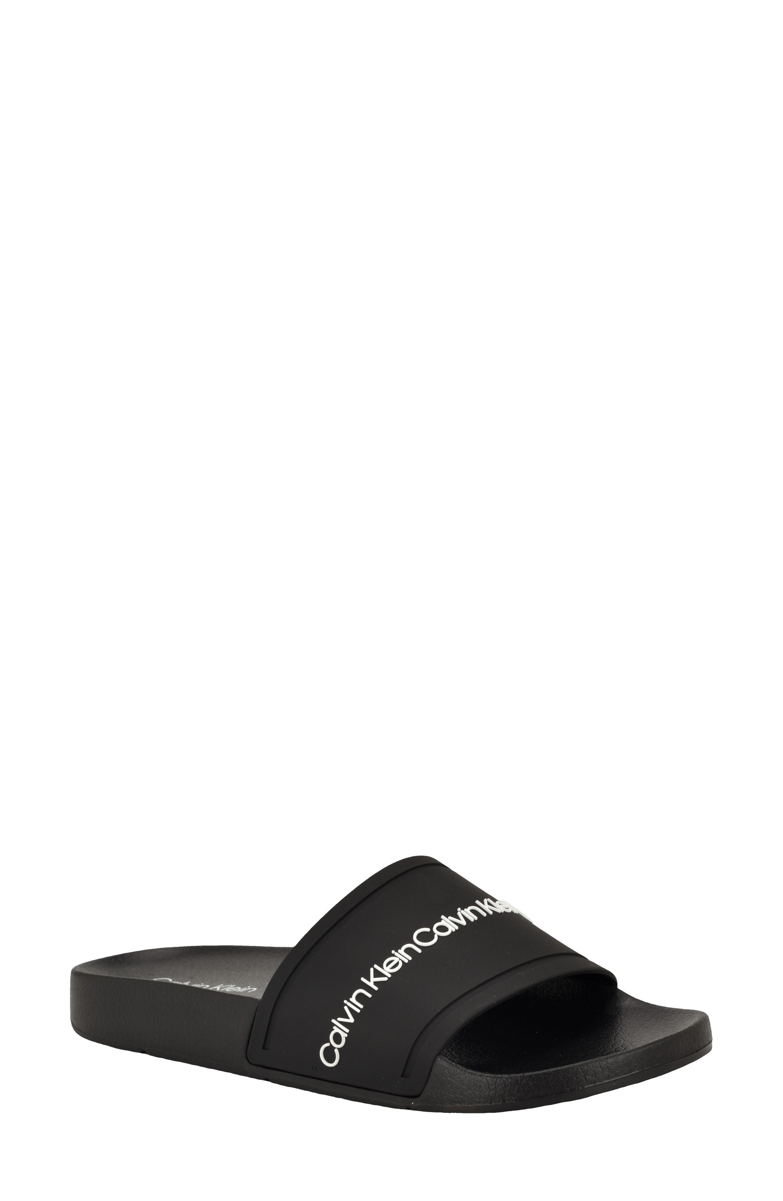 Calvin Klein Anyka Slide Sandal, Main, color, Black