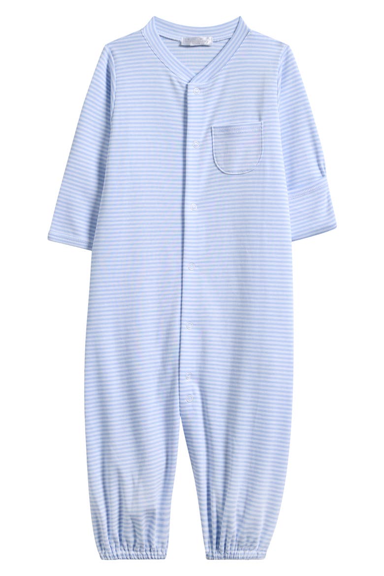 Stripes Convertible Pima Cotton Gown, Alternate, color, LIGHT BLUE
