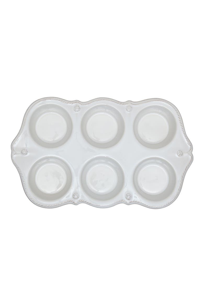 'Berry and Thread' Ceramic Muffin Pan, Main, color, WHITEWASH
