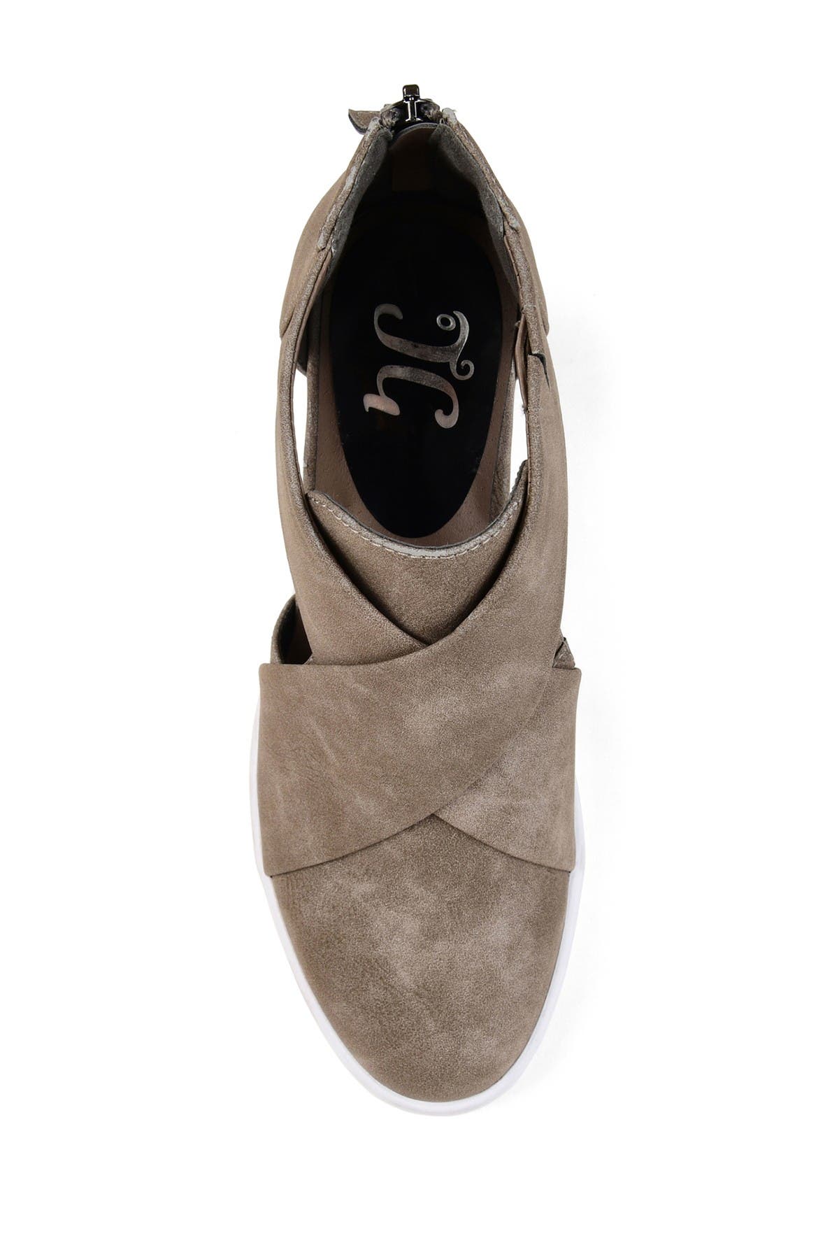 JOURNEE Seena Crossover Platform Wedge Pump, Alternate, color, TAUPE