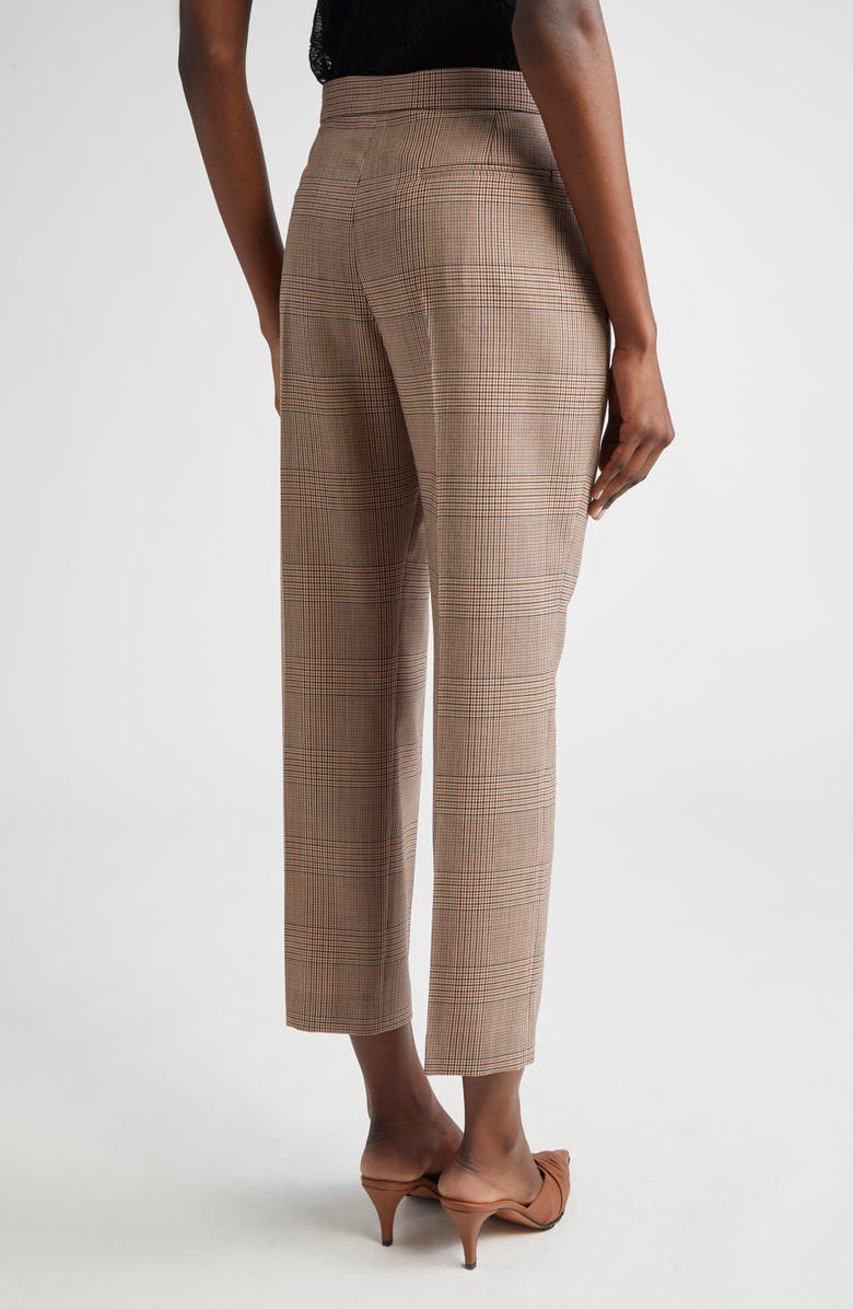 McQueen Prince of Wales Wool Cigarette Pants, Alternate, color, Ivory-Black-Tobacco