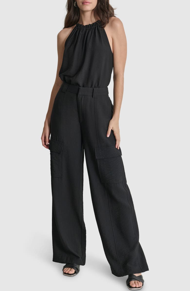 DKNY Crinkle Cargo Pants, Alternate, color, 