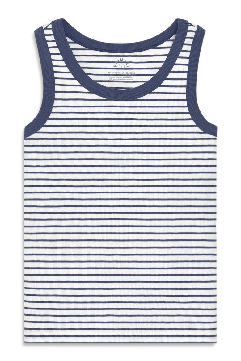 Adult Rib Tank In Stripe, Alternate, color, Sunwashed Navy White Stripe