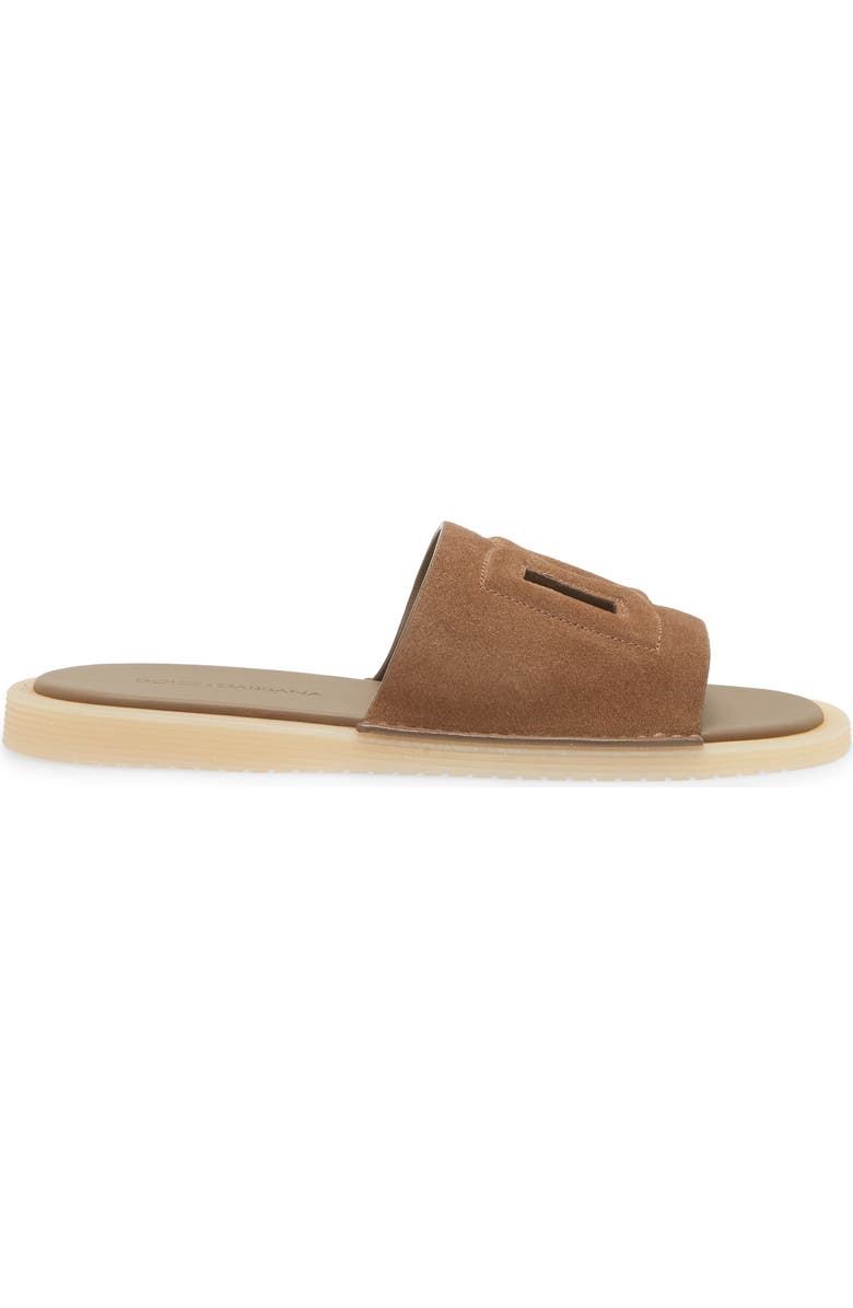Dolce&Gabbana Crosta Slide Sandal, Alternate, color, 80024-Nocciola