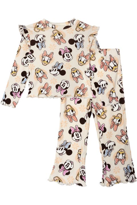 Minnie Mouse Ribbed Long Sleeve Tee and Pants Set