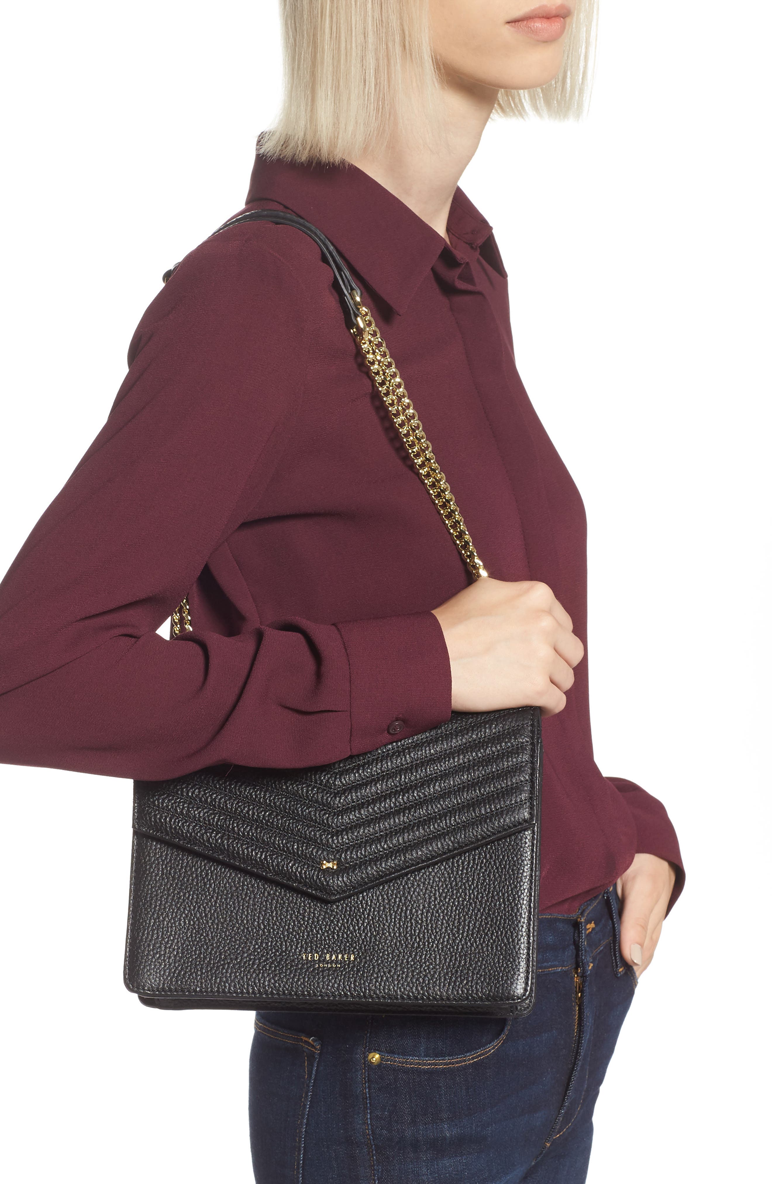Ted Baker London Kalila Bow Detail Envelope Bag, Alternate, color, 