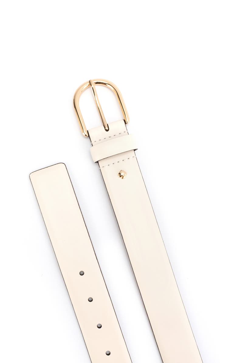 Kate Spade New York feather edge belt, Alternate, color, Cream