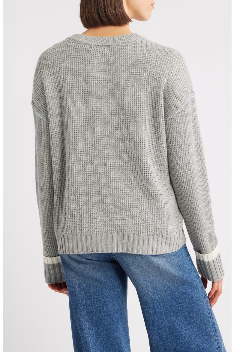 Waffle Stitch Sweater, Alternate, color, GREY