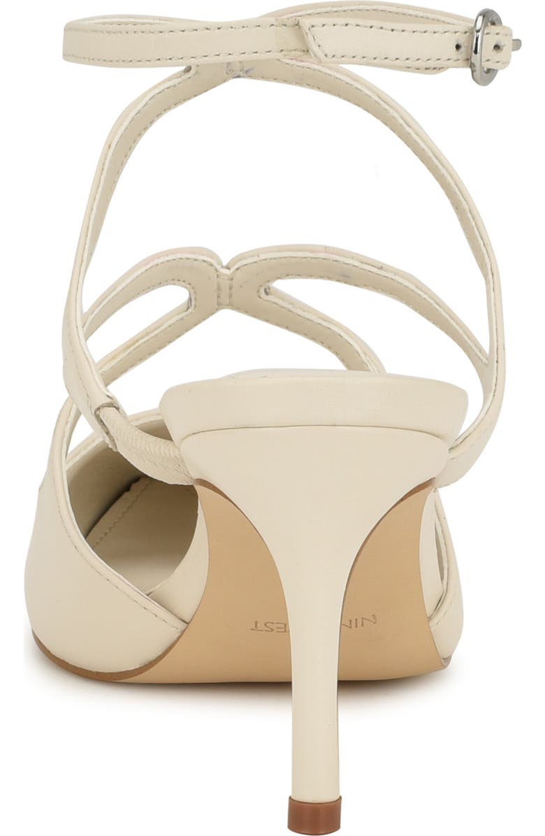 Nine West Maes Ankle Strap Pointed Toe Pump, Alternate, color, Ivory