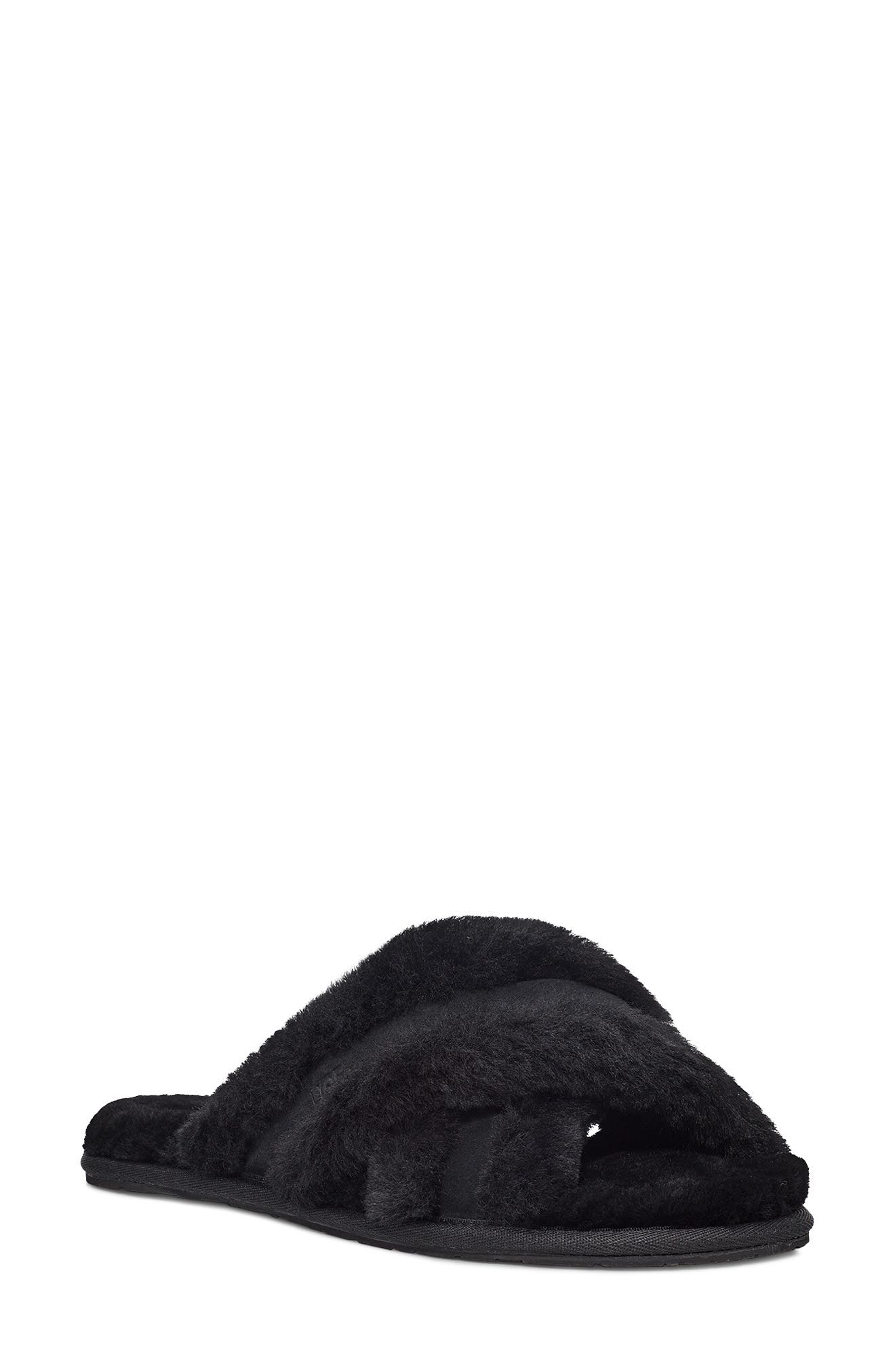 UGG<sup>®</sup> Scuffita Genuine Shearling Slide Slipper, Main, color, 