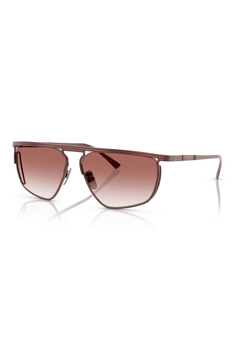 x Ferrari 59mm Gradient Aviator Sunglasses, Alternate, color, BORDEAUX / GRADIENT BORDEAUX