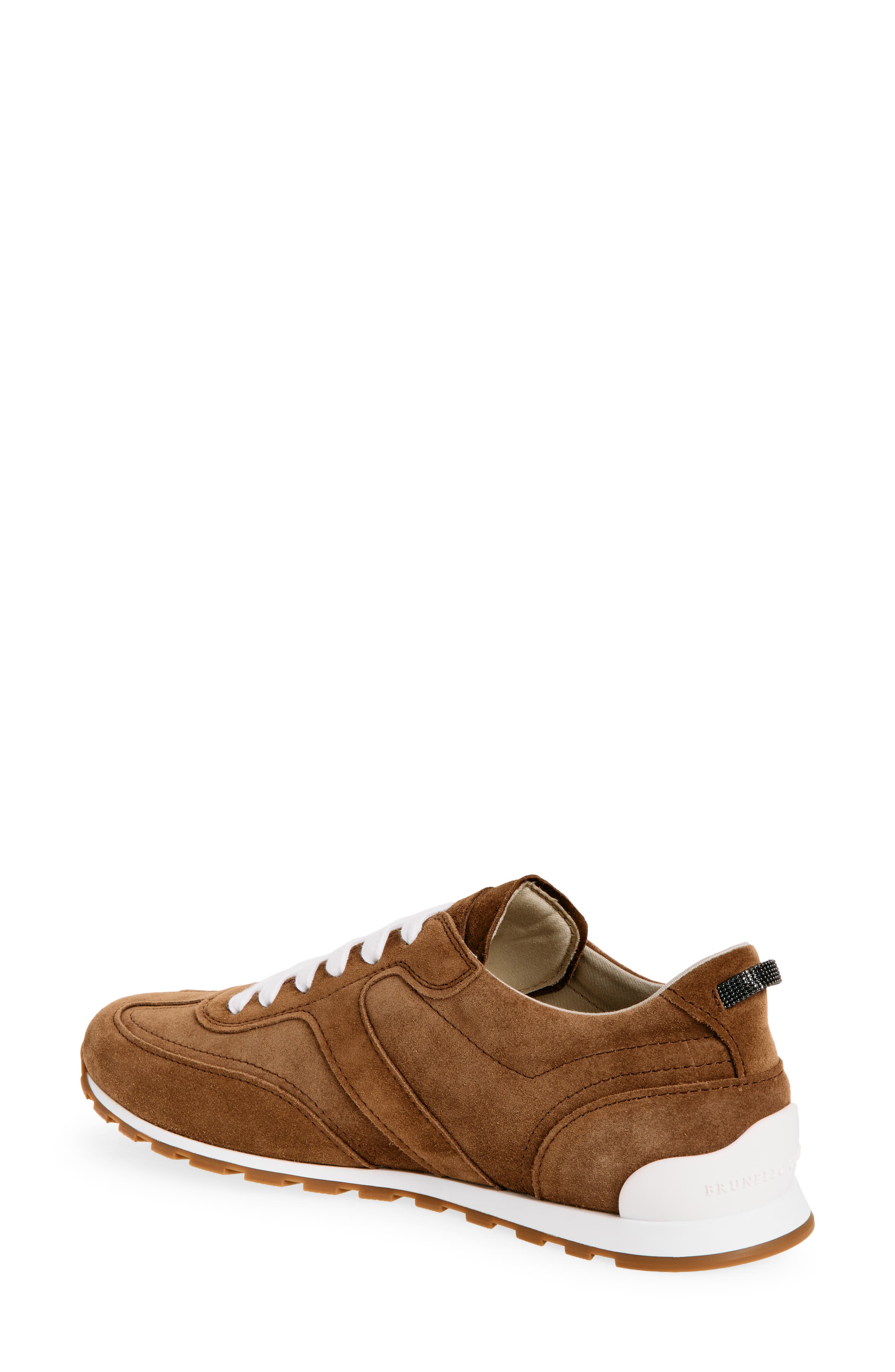 Brunello Cucinelli Suede Sneaker, Alternate, color, C9773 Caramello