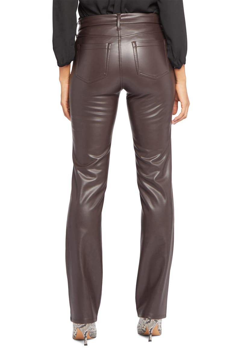 Marilyn Faux Leather Straight Leg Pants, Alternate, color, CORDOVAN