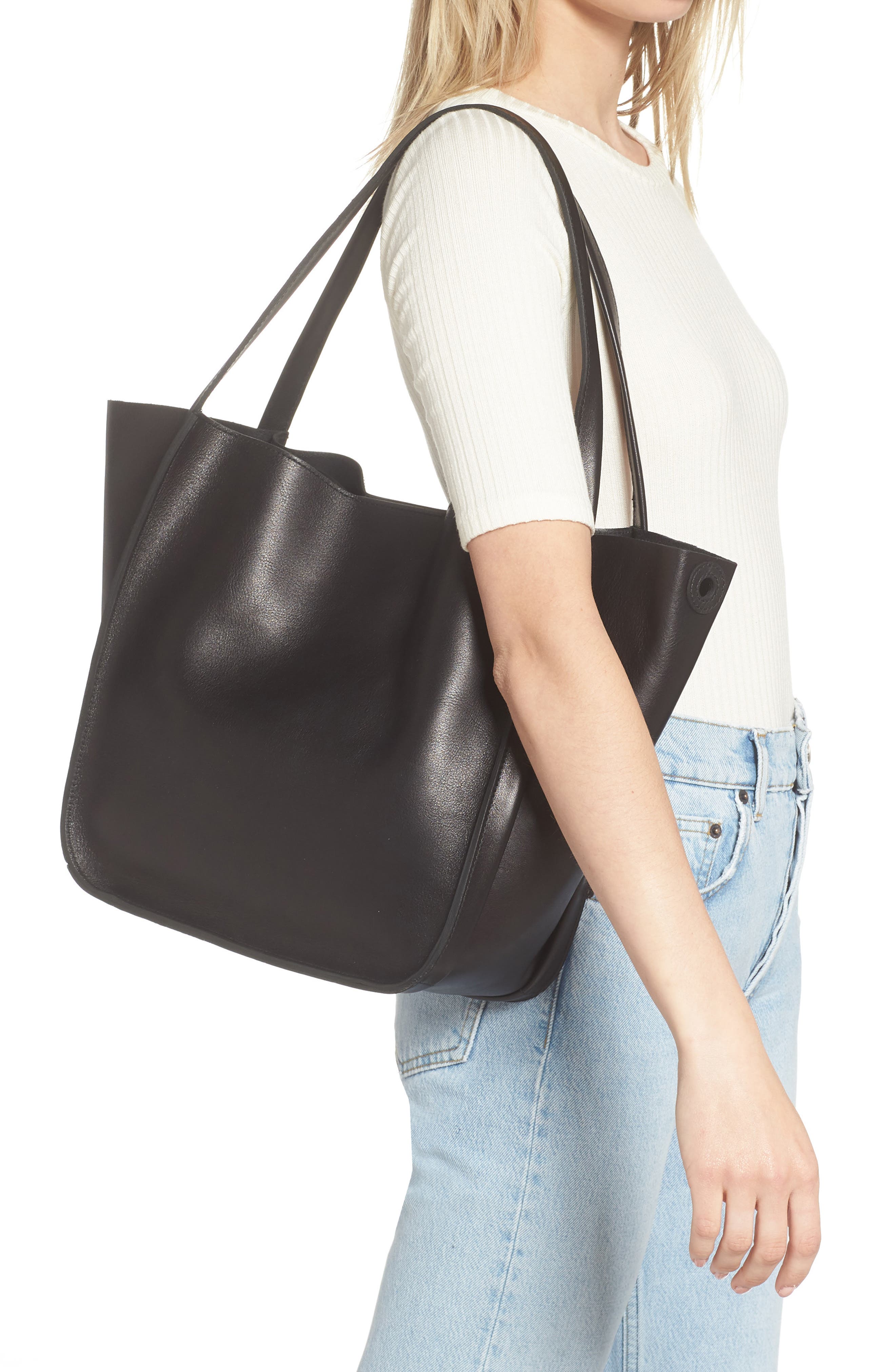 Madewell The Sydney Leather Tote, Alternate, color, 