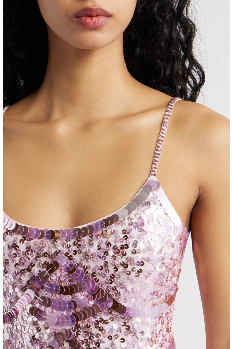 Liria Sequin Embellished Minidress, Alternate, color, LIGHT PINK
