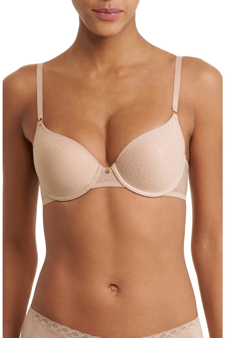 Sheer Comfort T-Shirt Bra, Main, color, CAFE