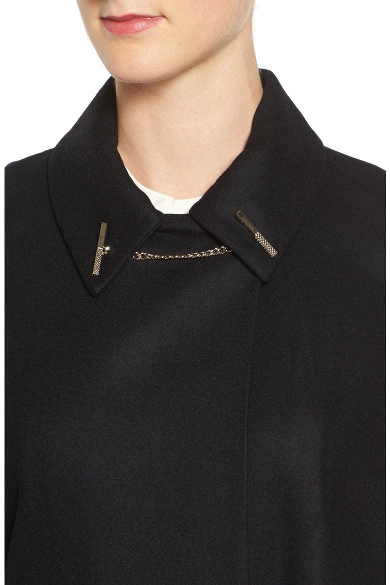 Leisl Chain Collar Cape, Alternate, color, BLACK
