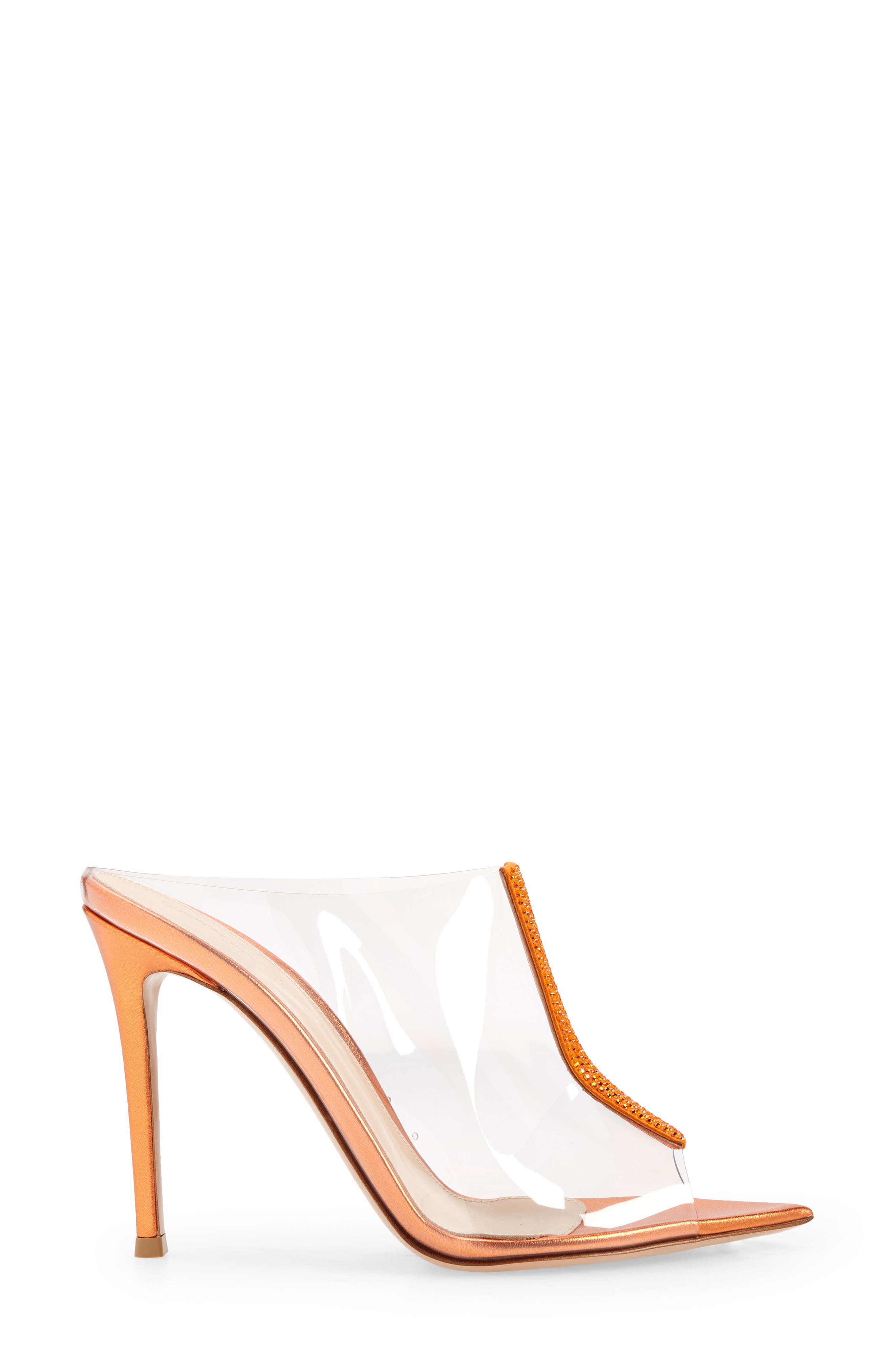 Gianvito Rossi Trapst Transparent Pointed Toe Mule, Alternate, color, 