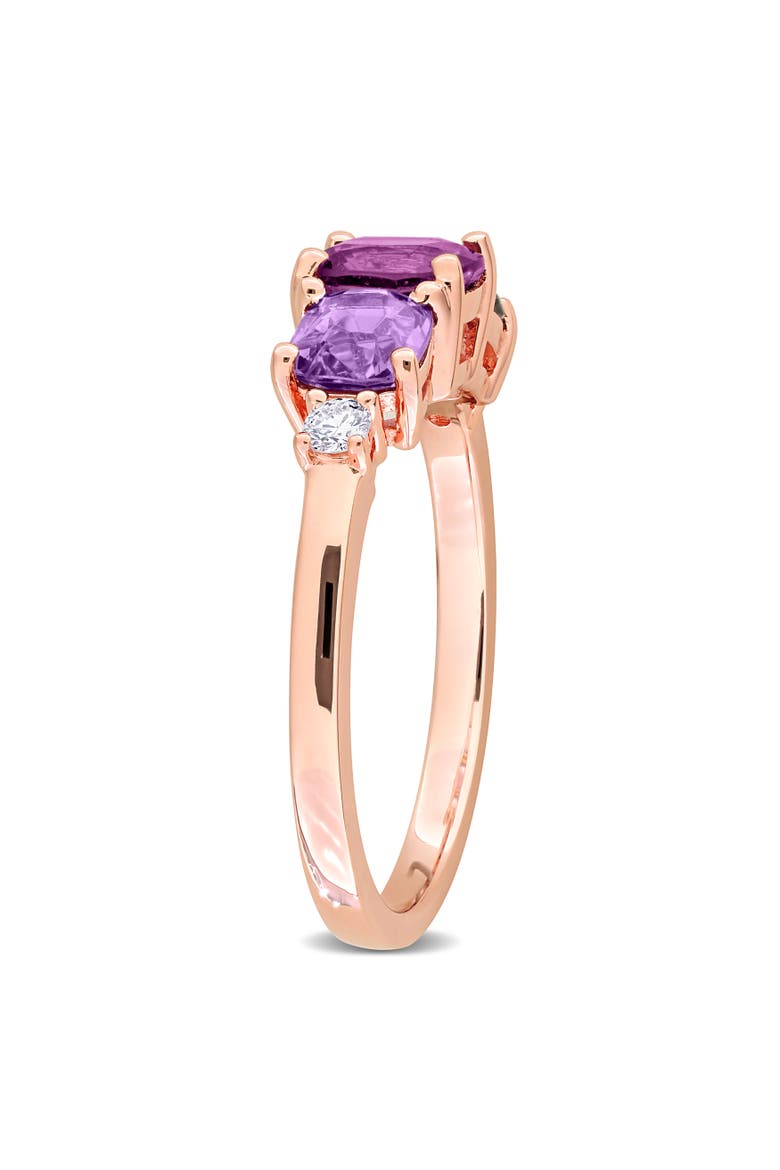 Spinel & Lab-Grown Diamond 3-Stone Ring, Alternate, color, Spinel