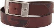 EAGLES WINGS Georgia Bulldogs Brandish Leather Belt - Brown