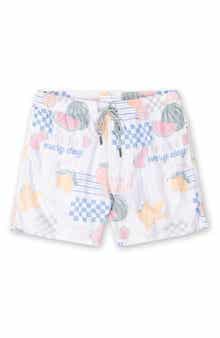 Vintage Summer Kids' Print Swim Shorts