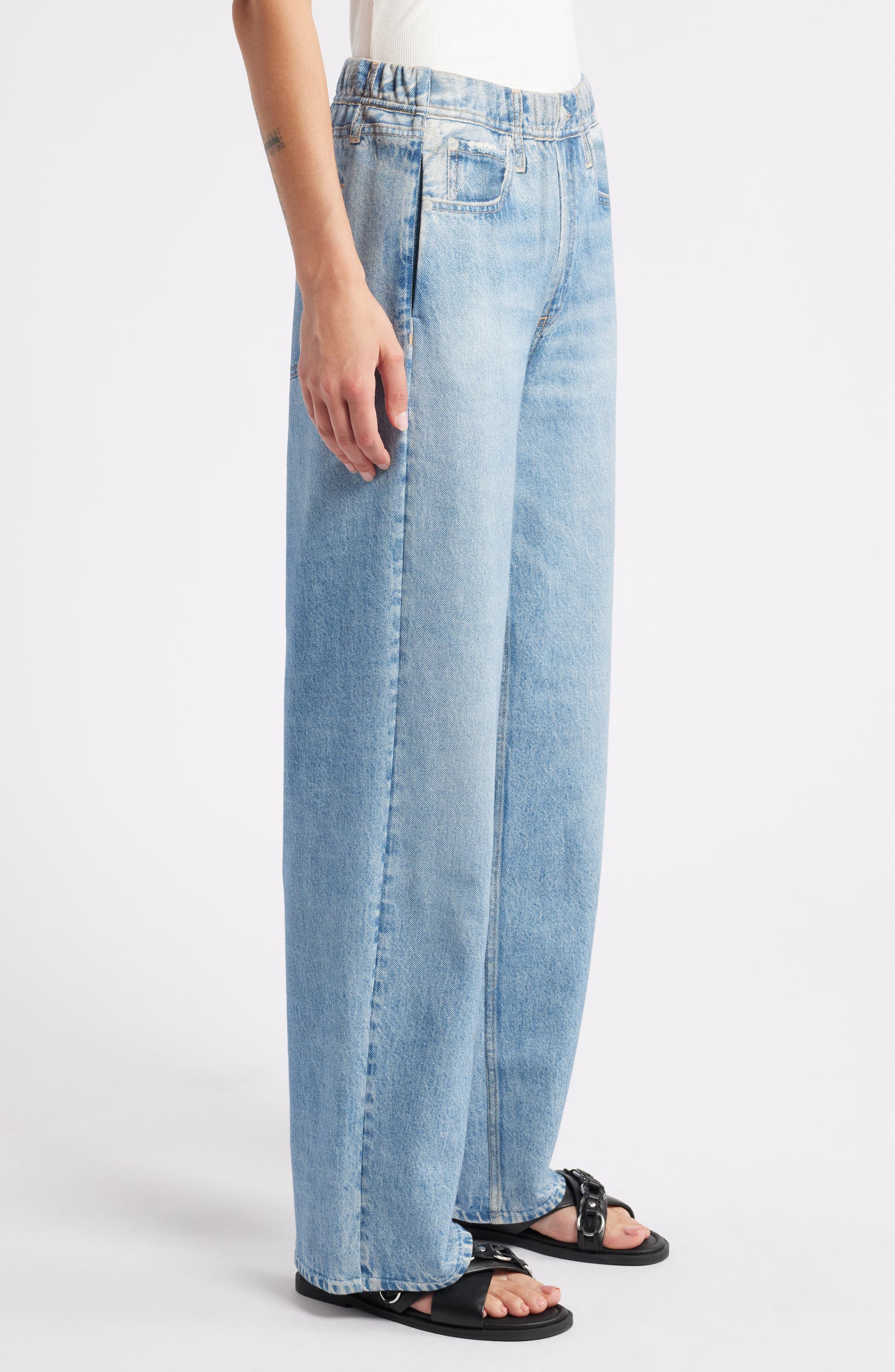 Miramar Trompe L'Oeil Wide Leg Jeans