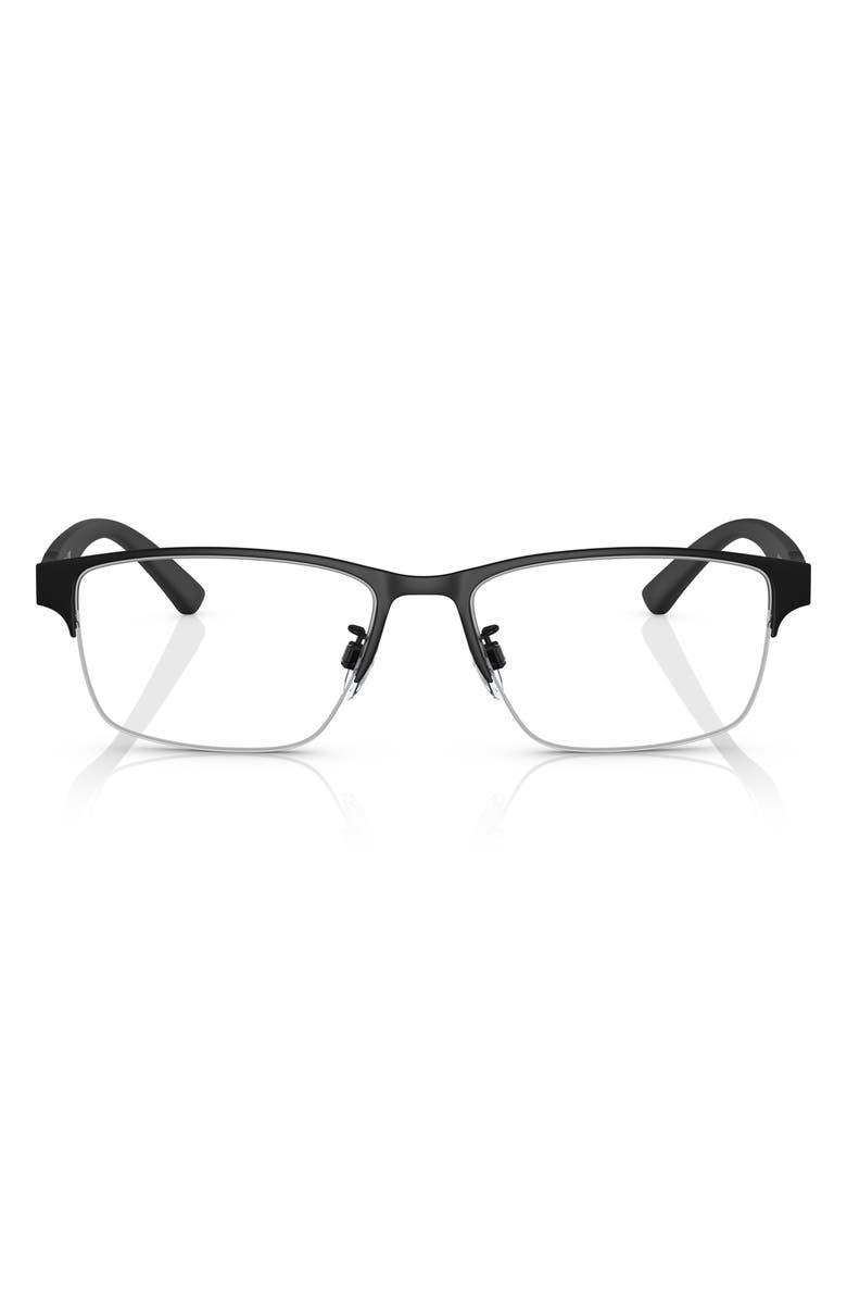 Emporio Armani 56mm Pillow Optical Glasses, Main, color,